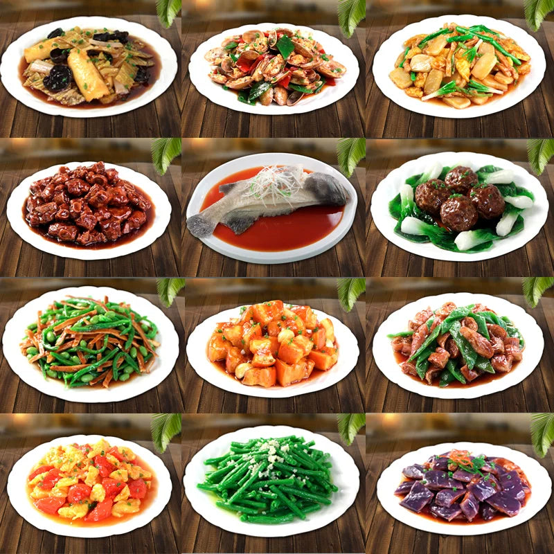 New free shipping simulation Chinese food model all kinds of home-cooked stir-fried vegetables restaurant samples props dish food display